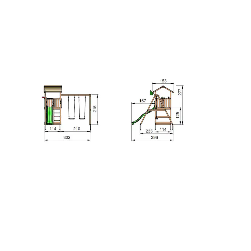 Lektorn Jungle Gym Casa Komplett Inkl Swing Modul X'tra