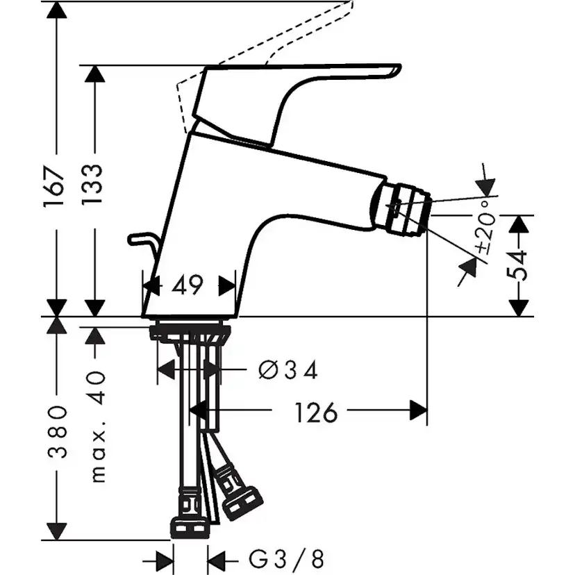 Bidéblandare Hansgrohe Focus