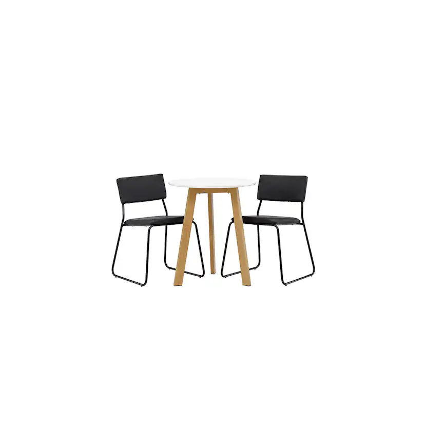 Matgrupp Venture Home Leonora Ø65 cm med 2 st Kenth stolar