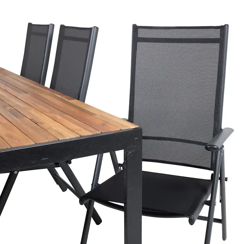 Matgrupp Venture Home Bois Matgrupp Utomhus 200cm med 6 Break Positionsstolar