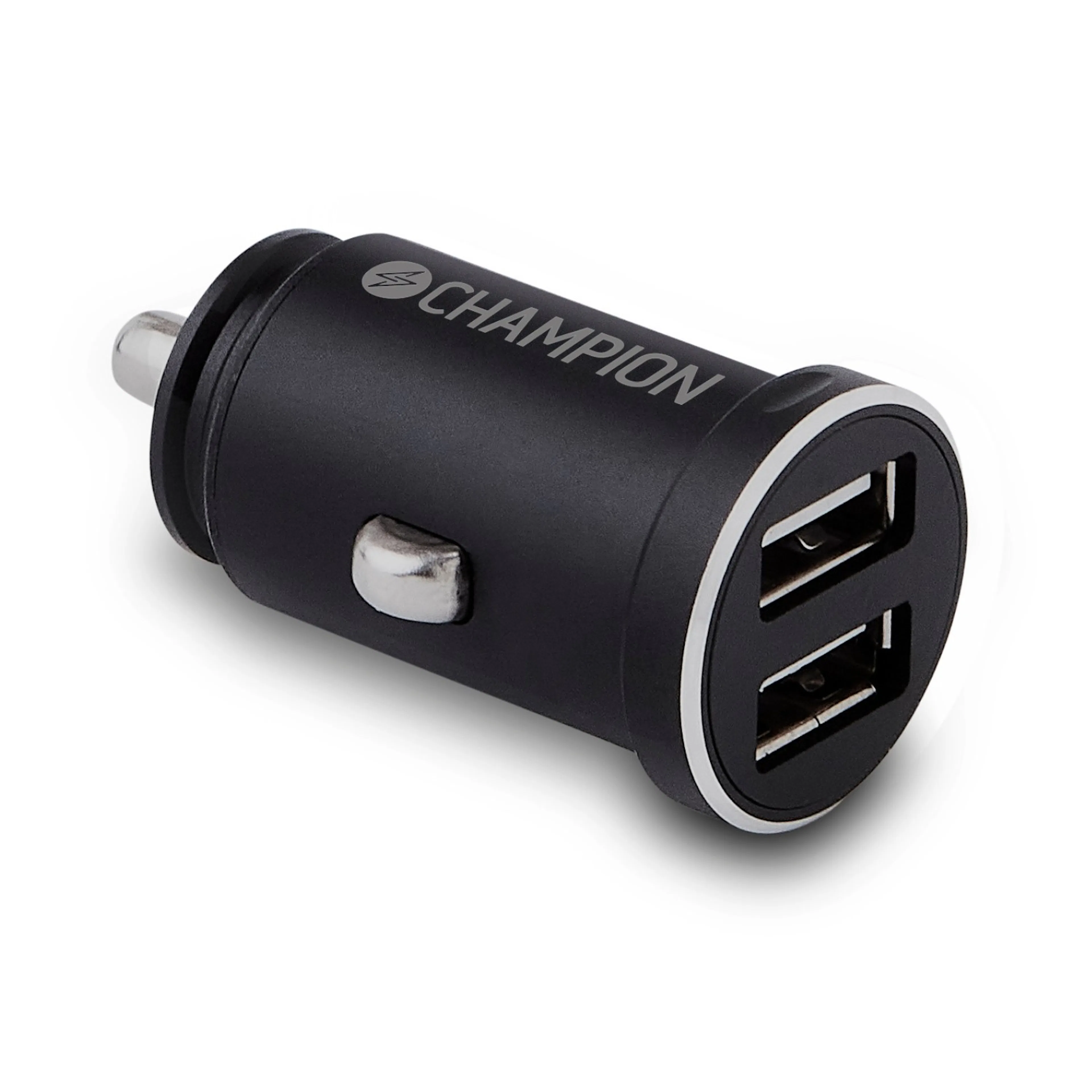 Billaddare Champion 24W 2-Port Mini Svart