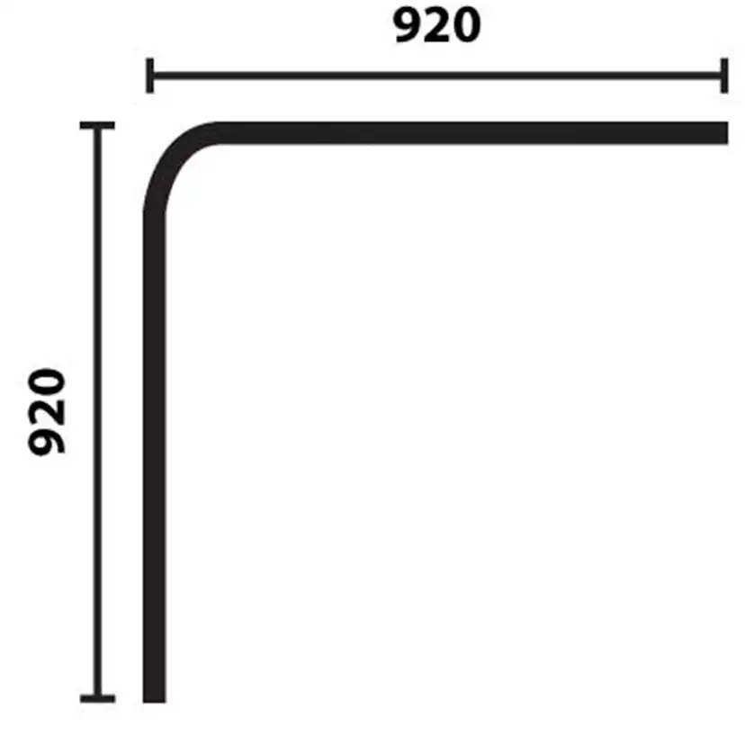Duschsarg 90 x 90 cm , Vit Vit