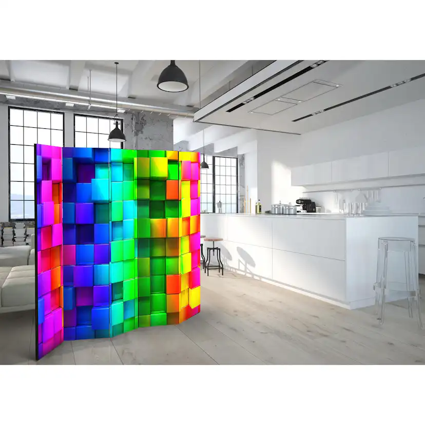 Rumsavdelare Arkiio Colourful Cubes II 225x172 cm
