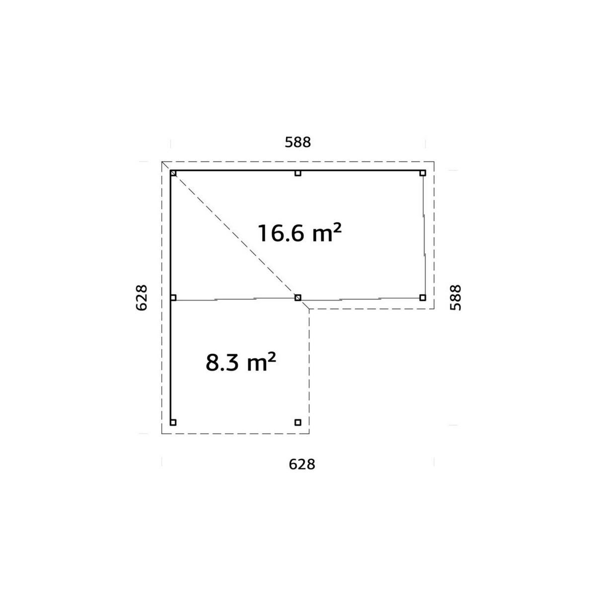 Uterum Palmako Lenna 24,9 m2 Set 414 Slide