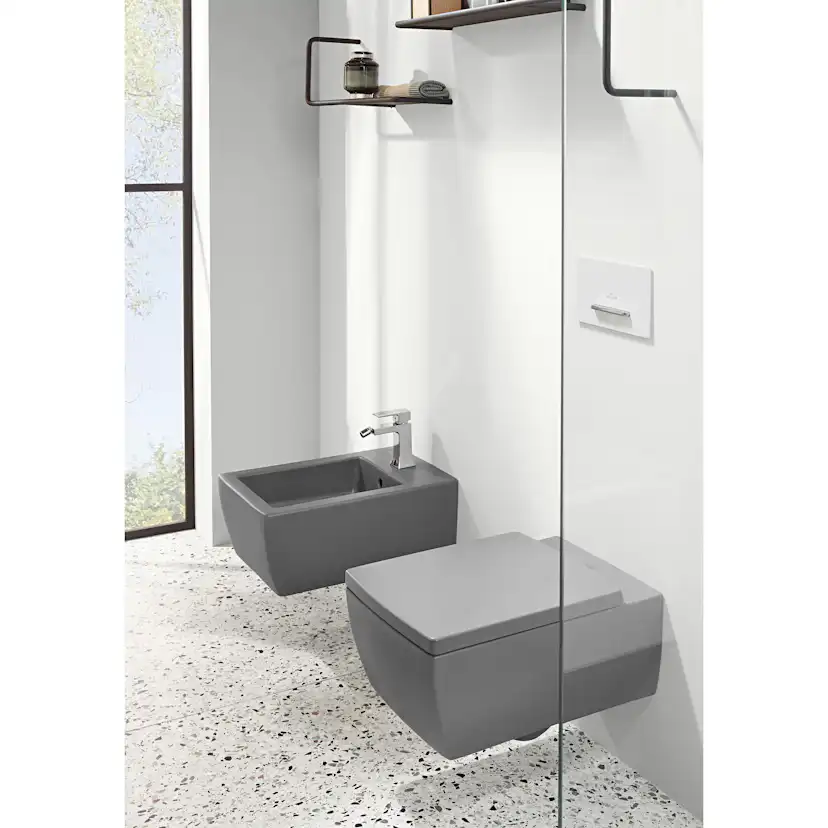 Spolknapp Villeroy & Boch ViConnect installationssystemen 92 Mattsvart