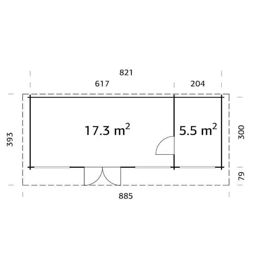 Stuga Palmako Heidi 22,8 m2