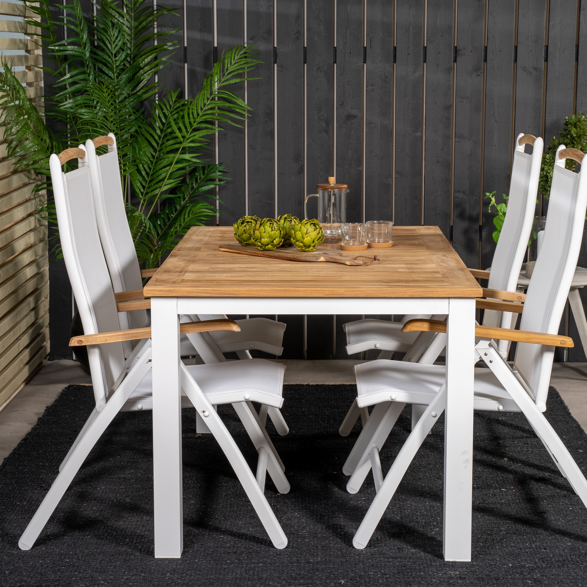Matgrupp Venture Home Perla 152/210 med 4 Stolar