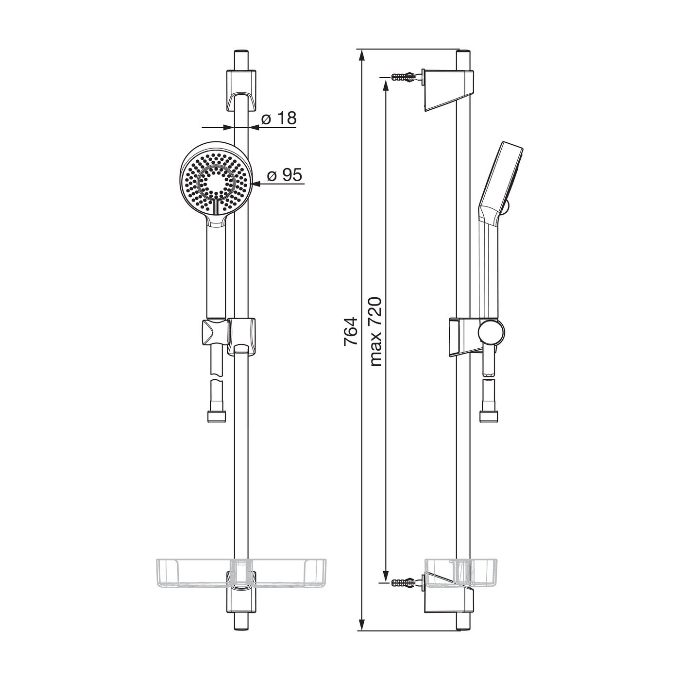 Duschset Oras Apollo 544 3 Jet