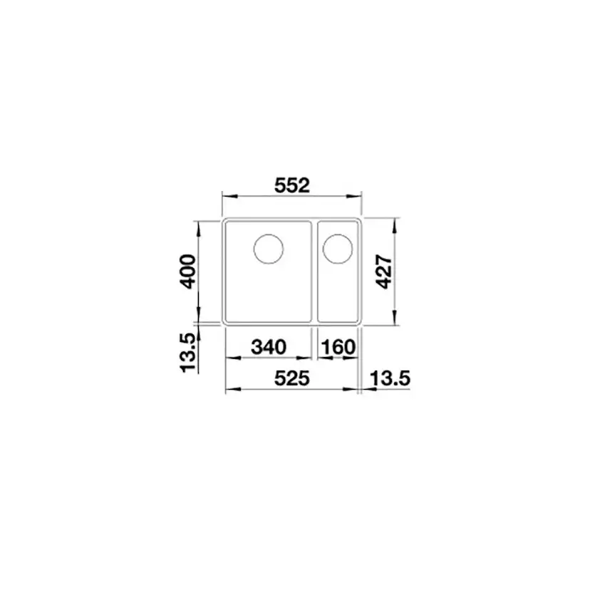 Diskho Blanco Subline 340/160 Silgranit Infino
