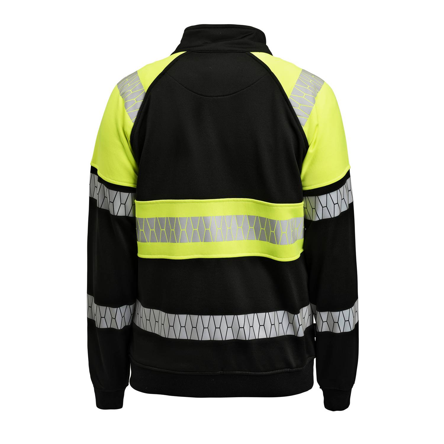 Sweatshirt Jobman Hel-Zip Varsel Svart/Gul V