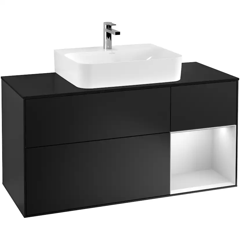 Tvättställsskåp Villeroy & Boch Finion med 3 Lådor Hylla och Bänkskiva för Centrerat Tvättställ