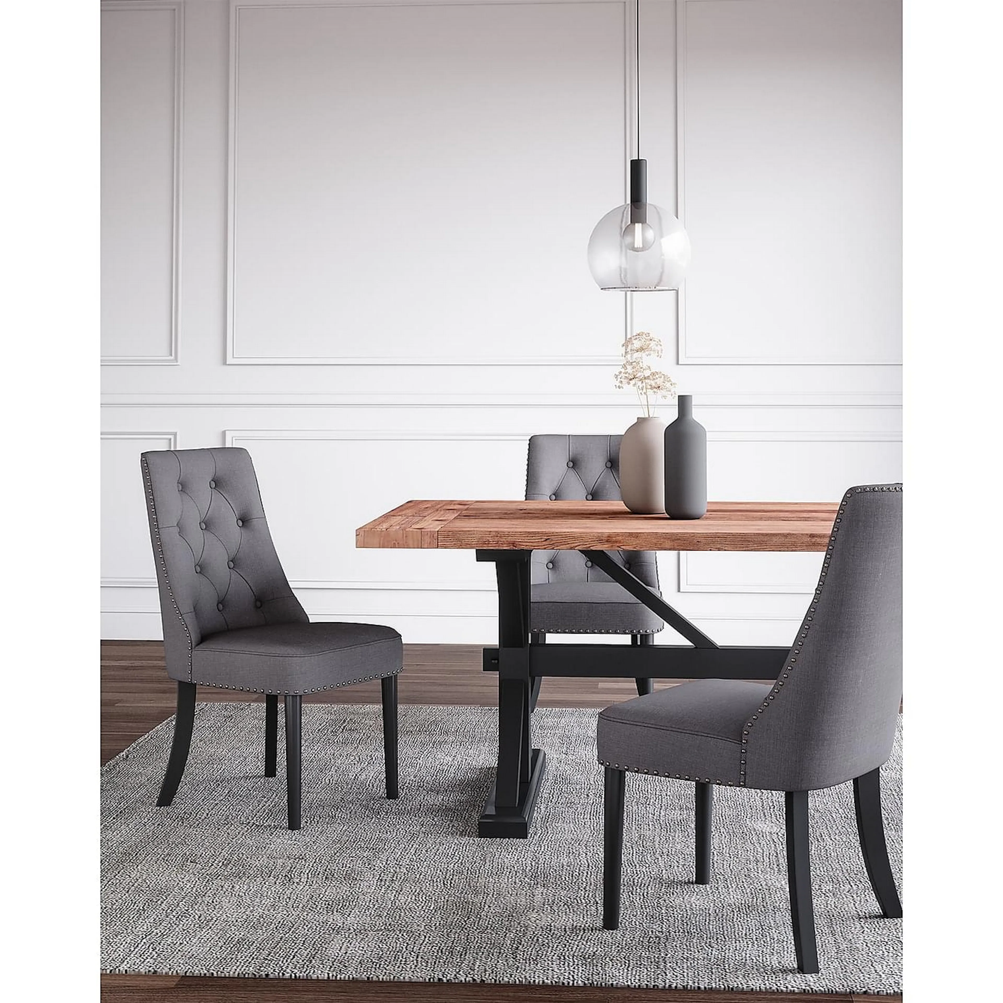 Rise Side Table Double - White / concrete -look (ersätter 19 Vit/Betong