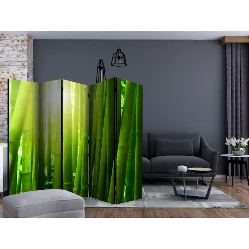 Rumsavdelare Arkiio Sun and Bamboo II Grön 225x172 cm