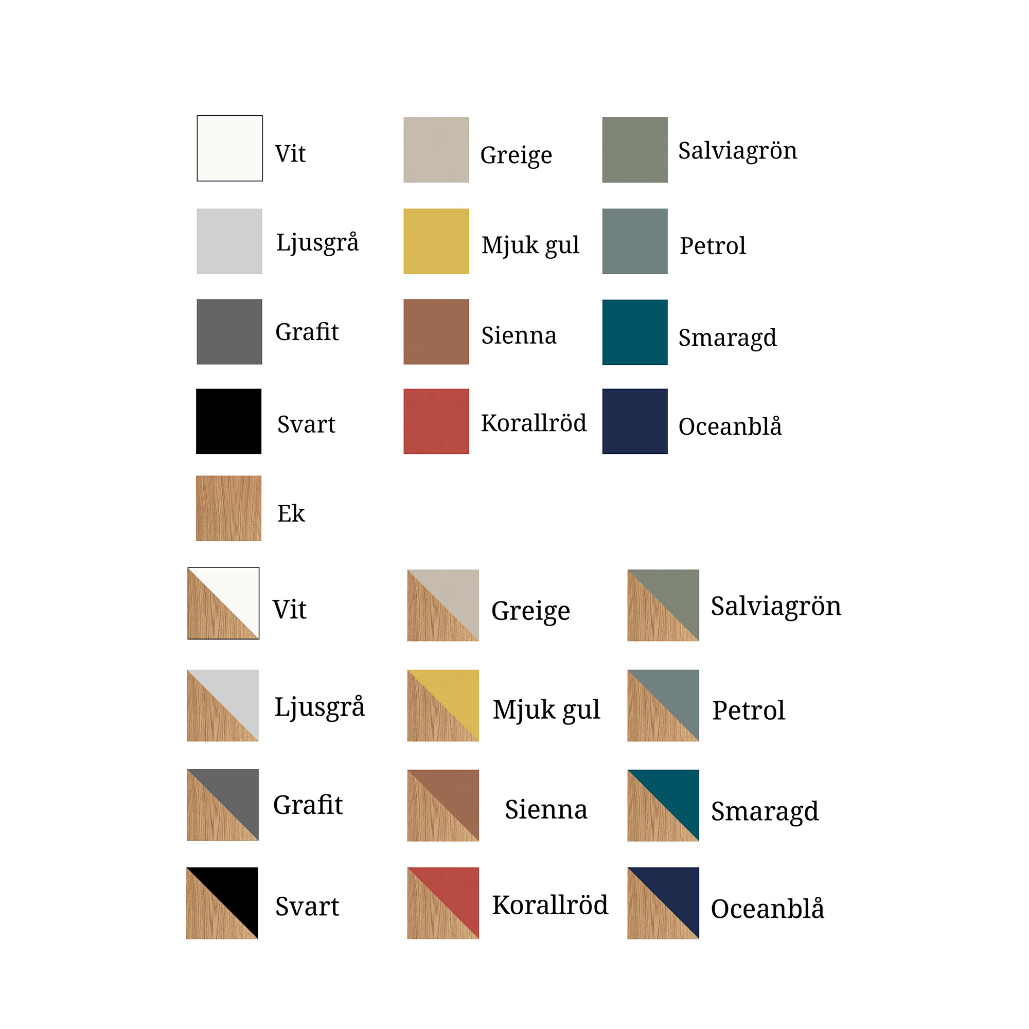 Färgtillval Swebad till Badrumsmöbler