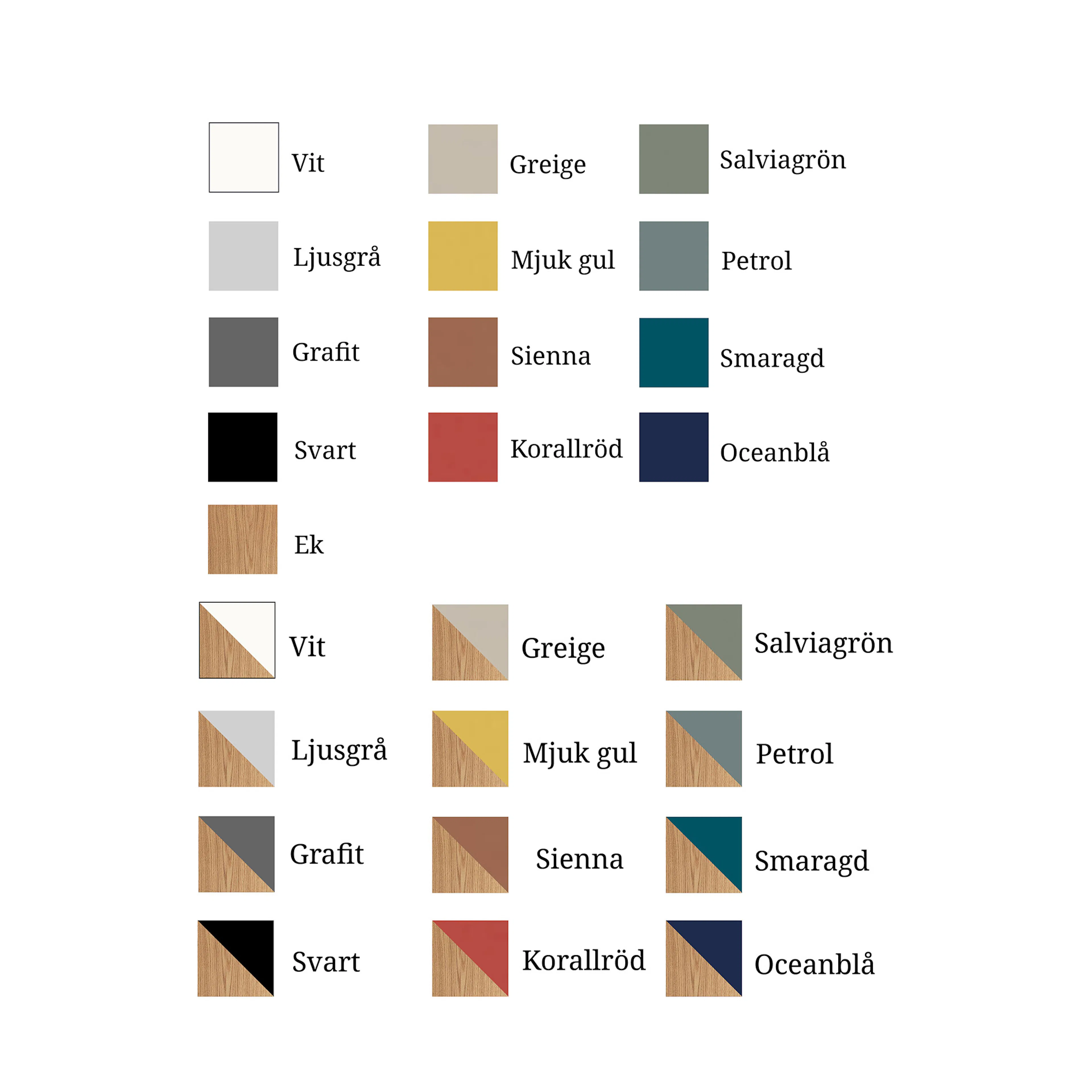 Färgtillval Swebad till Badrumsmöbler