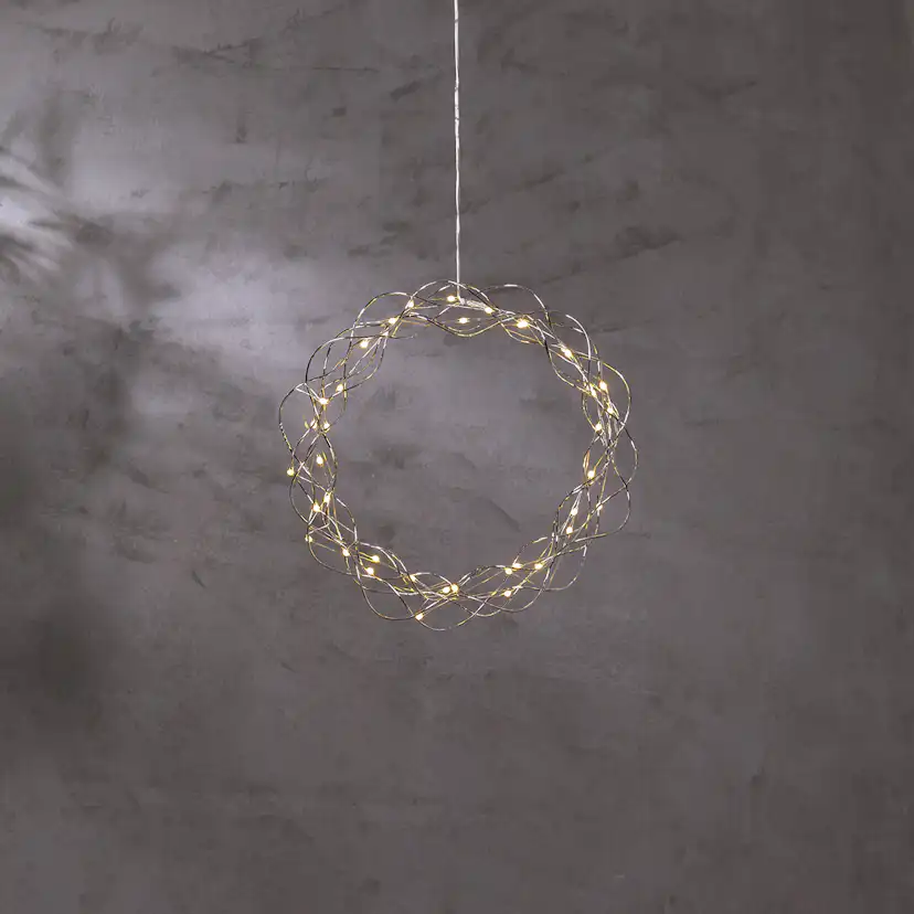 Hängande Dekoration Star Trading Curly Krans LED