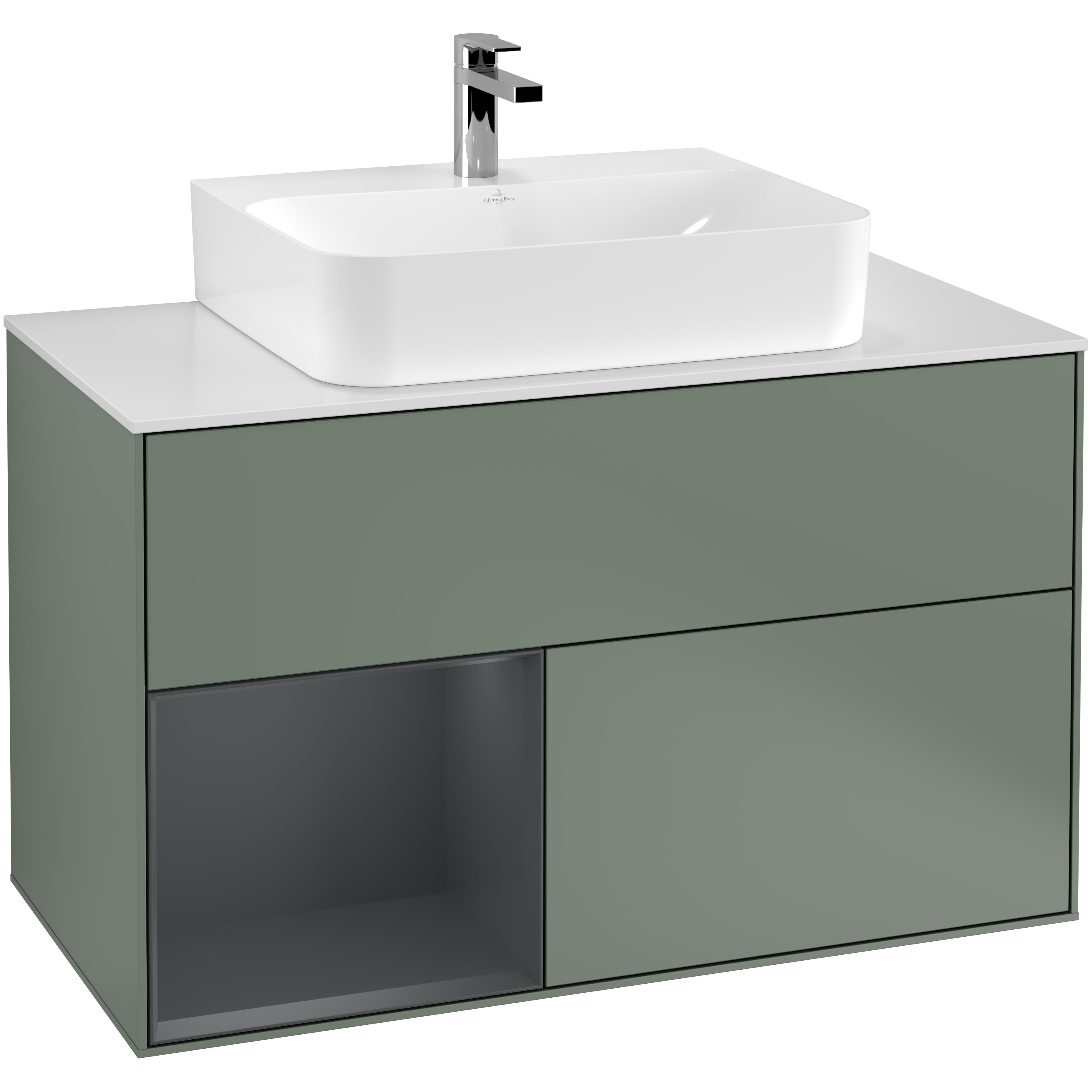 Tvättställsskåp Villeroy & Boch Finion med 2 Lådor Hylla och Bänkskiva för Centrerat Tvättställ