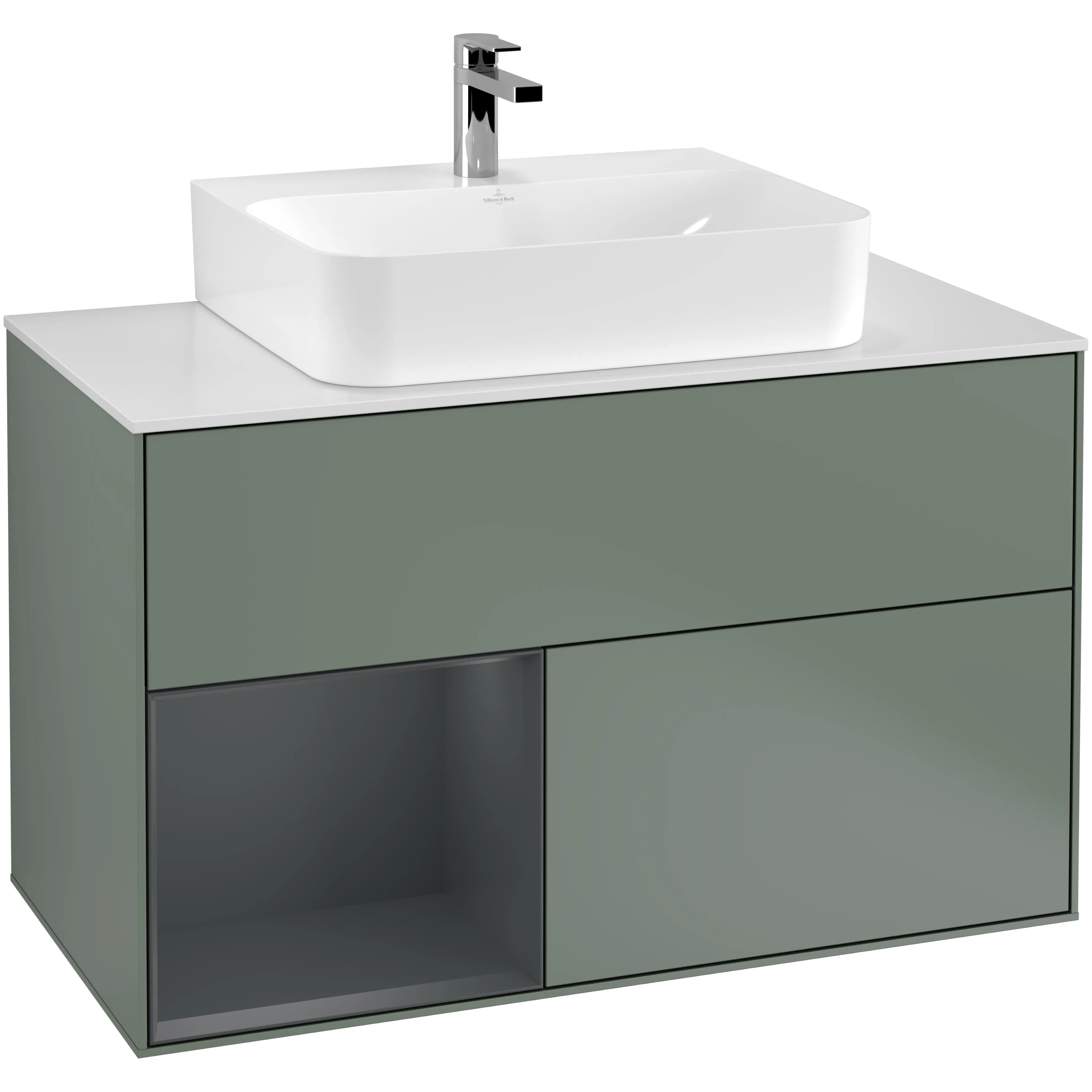Tvättställsskåp Villeroy & Boch Finion med 2 Lådor Hylla och Bänkskiva för Centrerat Tvättställ