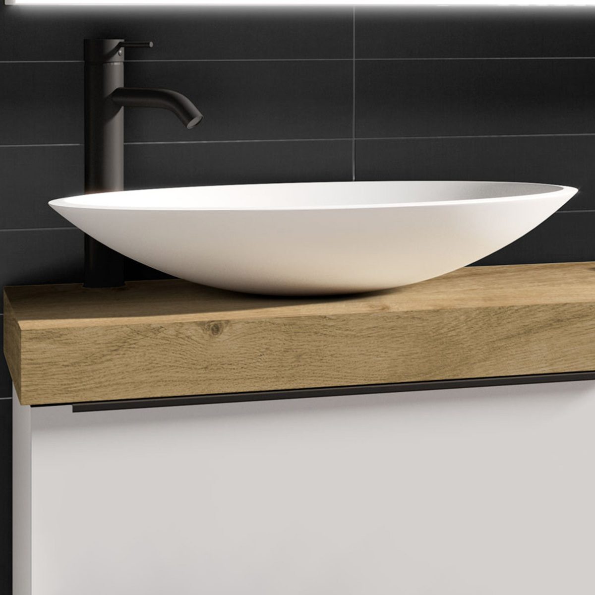 Tvättställ Tenfors Solid Surface Oval