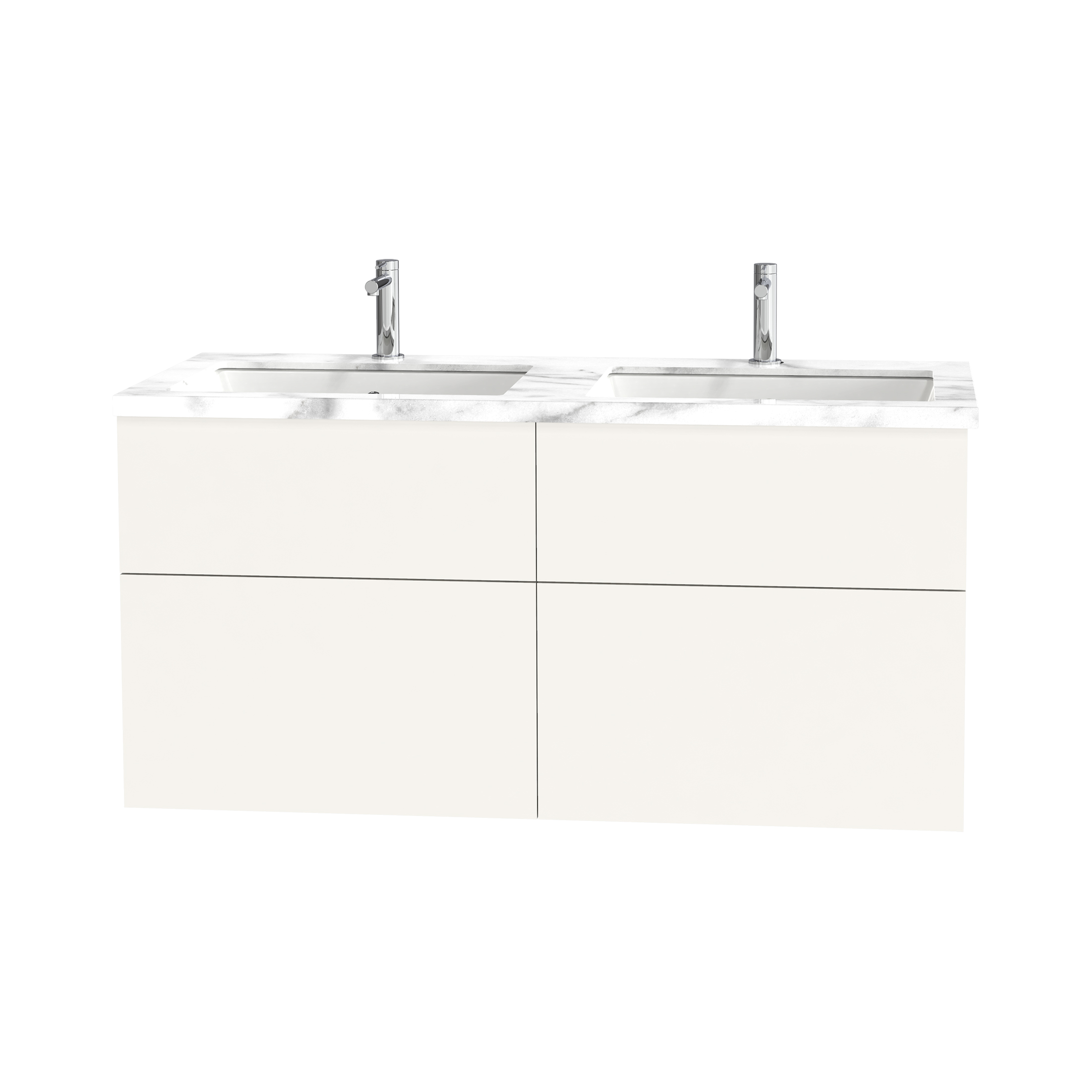 Kommod Miller Badrum City 120, Vit Vit
