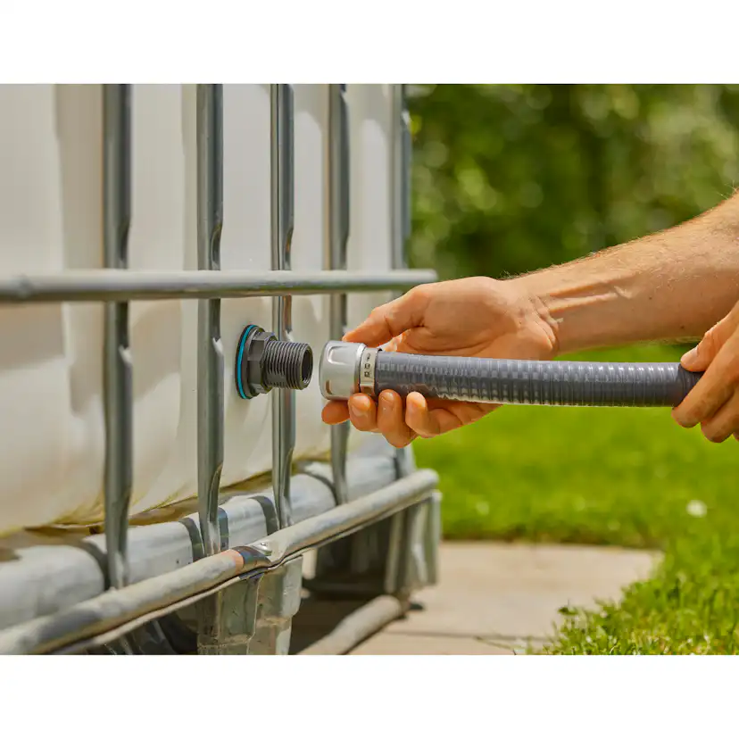 E-anslutning Gardena Plug In G1"/G3/4" Till Regntunna