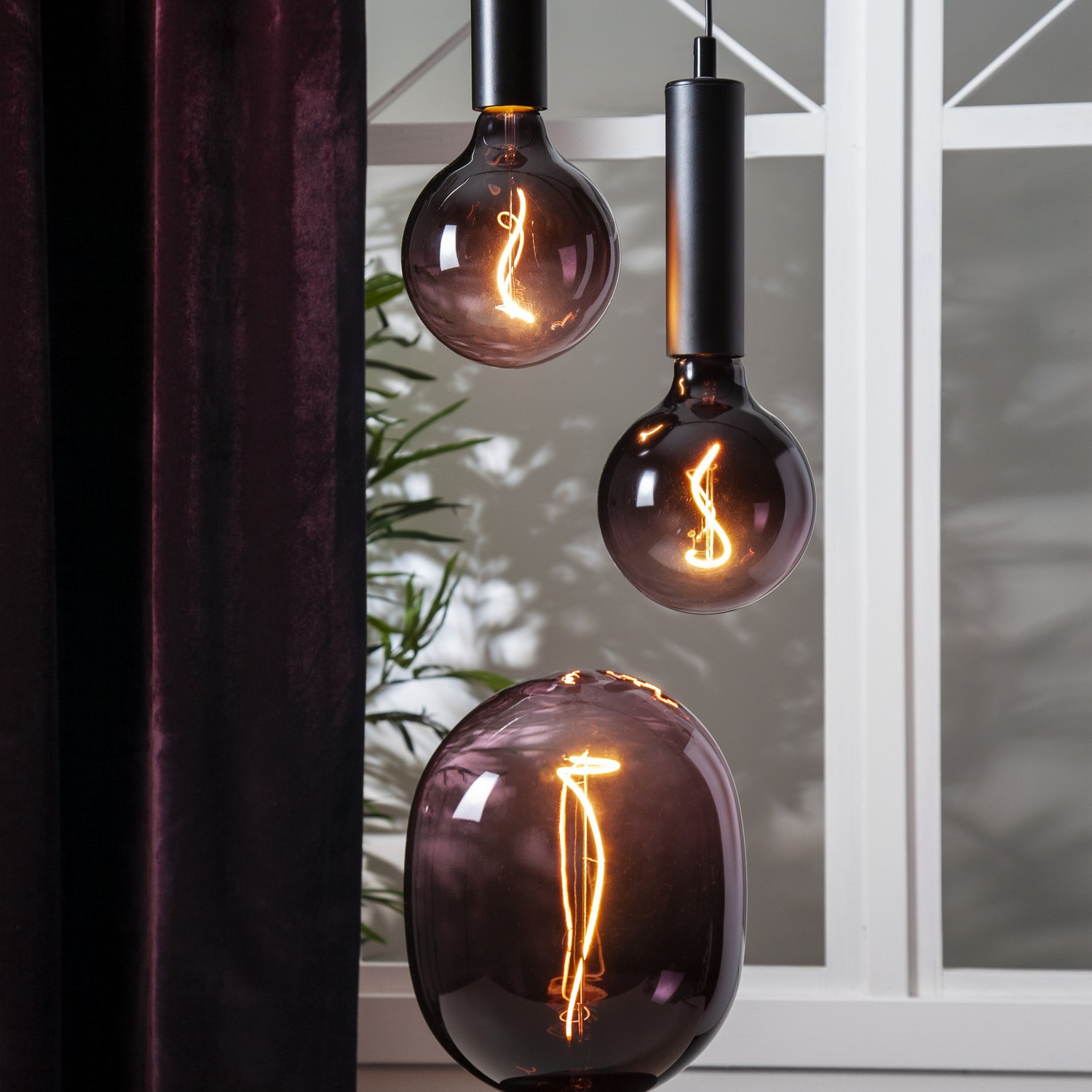 LED-lampa Star Trading E27 C150 Svart/Rosa