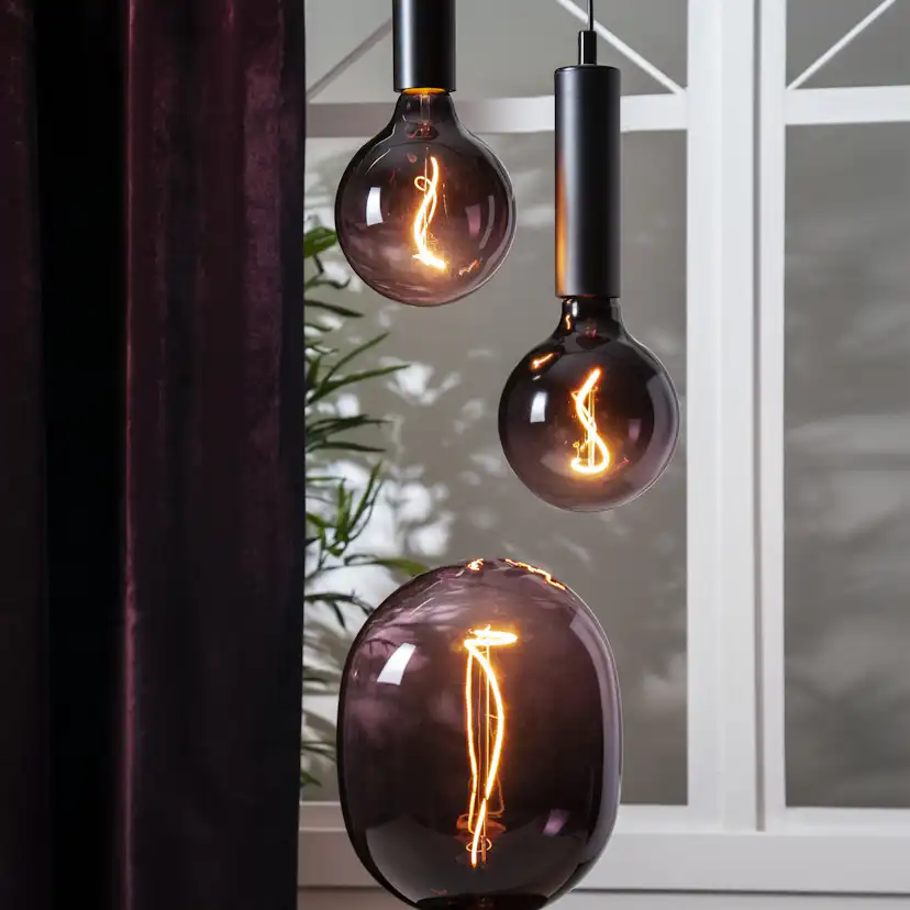 LED-lampa Star Trading E27 C150 Svart/Rosa