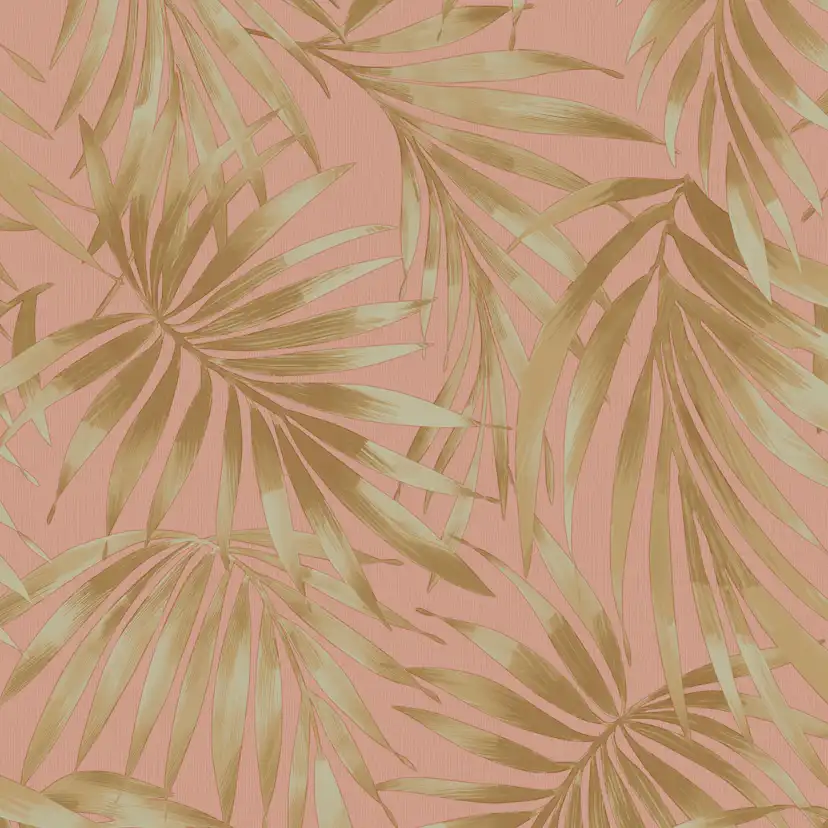 Tapet WOW Elegant Leaves Persika