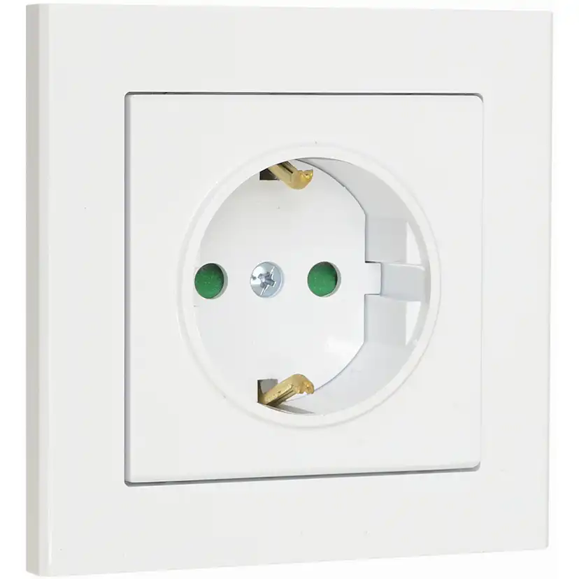 Vägguttag Malmbergs Optima 1-V Mj med Skruvanslutning