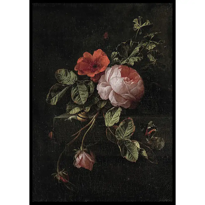 Poster Gallerix Stilleven Met Rozen By Elias Van Den Broeck
