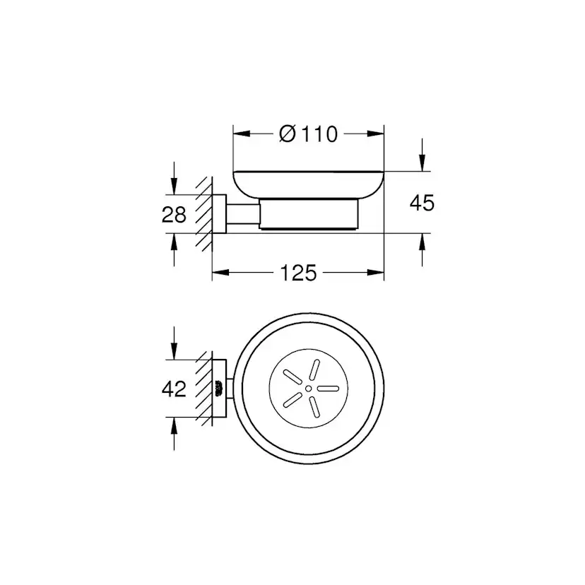 Tvålkopp Grohe Essentials Cube med Hållare
