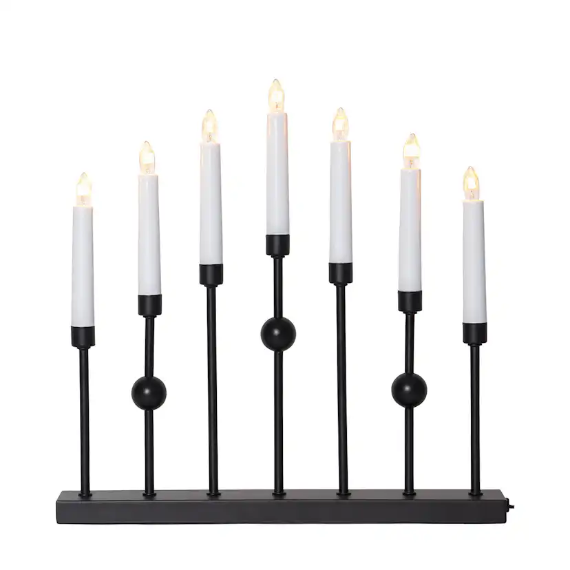 Ljusstake Gustavo 7-armad Black Black