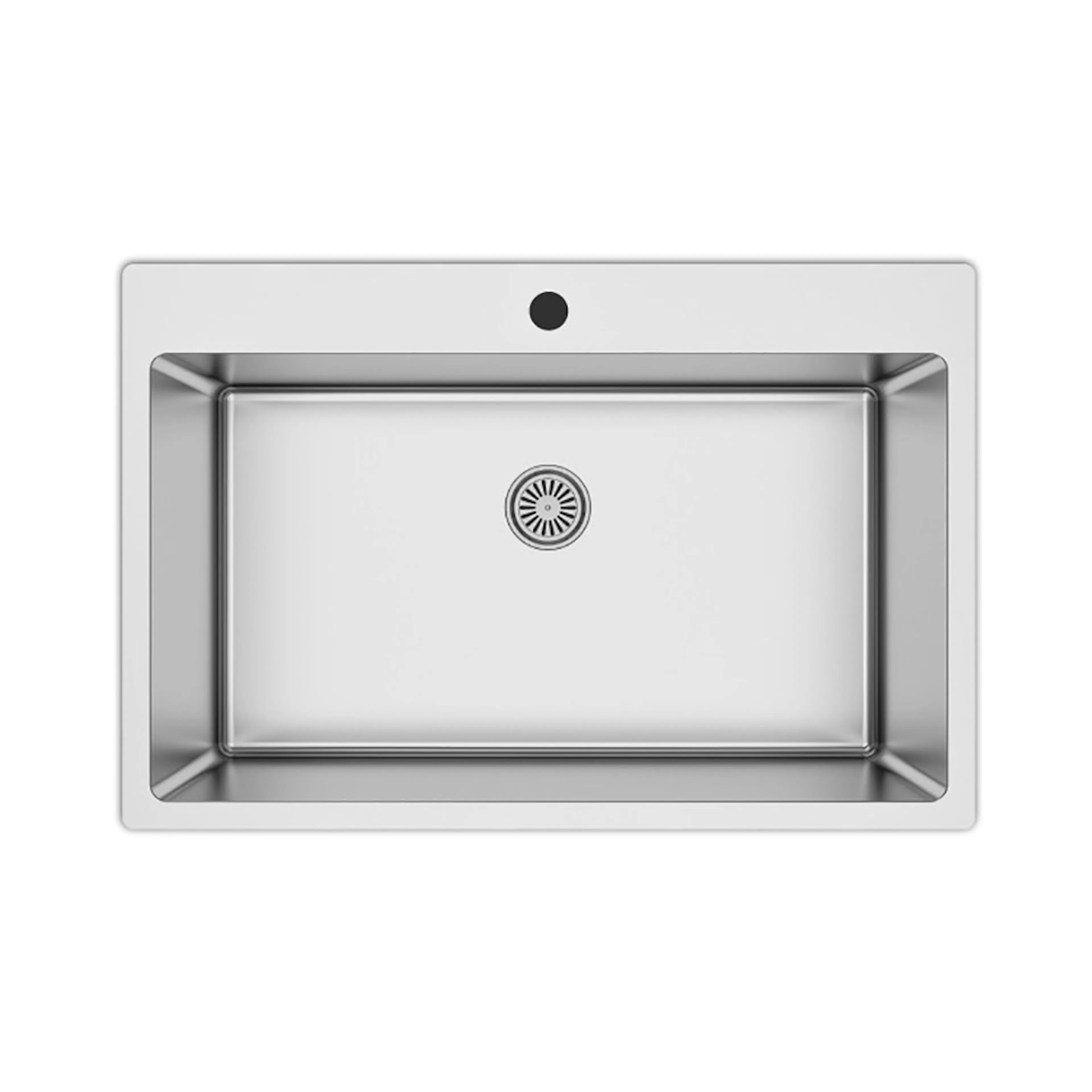 Diskho DecoSteel Tapwing SQ70 Enkel med Korgventil & Vattenlås