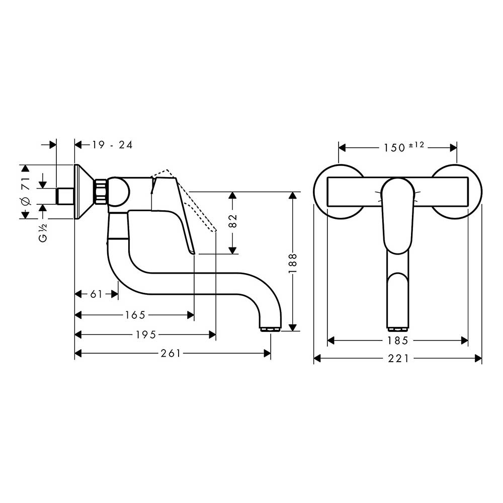 Köksblandare Hansgrohe Focus 1-grepps 150 cc