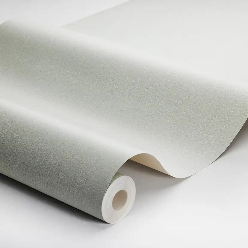 Tapet Boråstapeter Linen Soft Jade EasyUp, Enfärgad Grön
