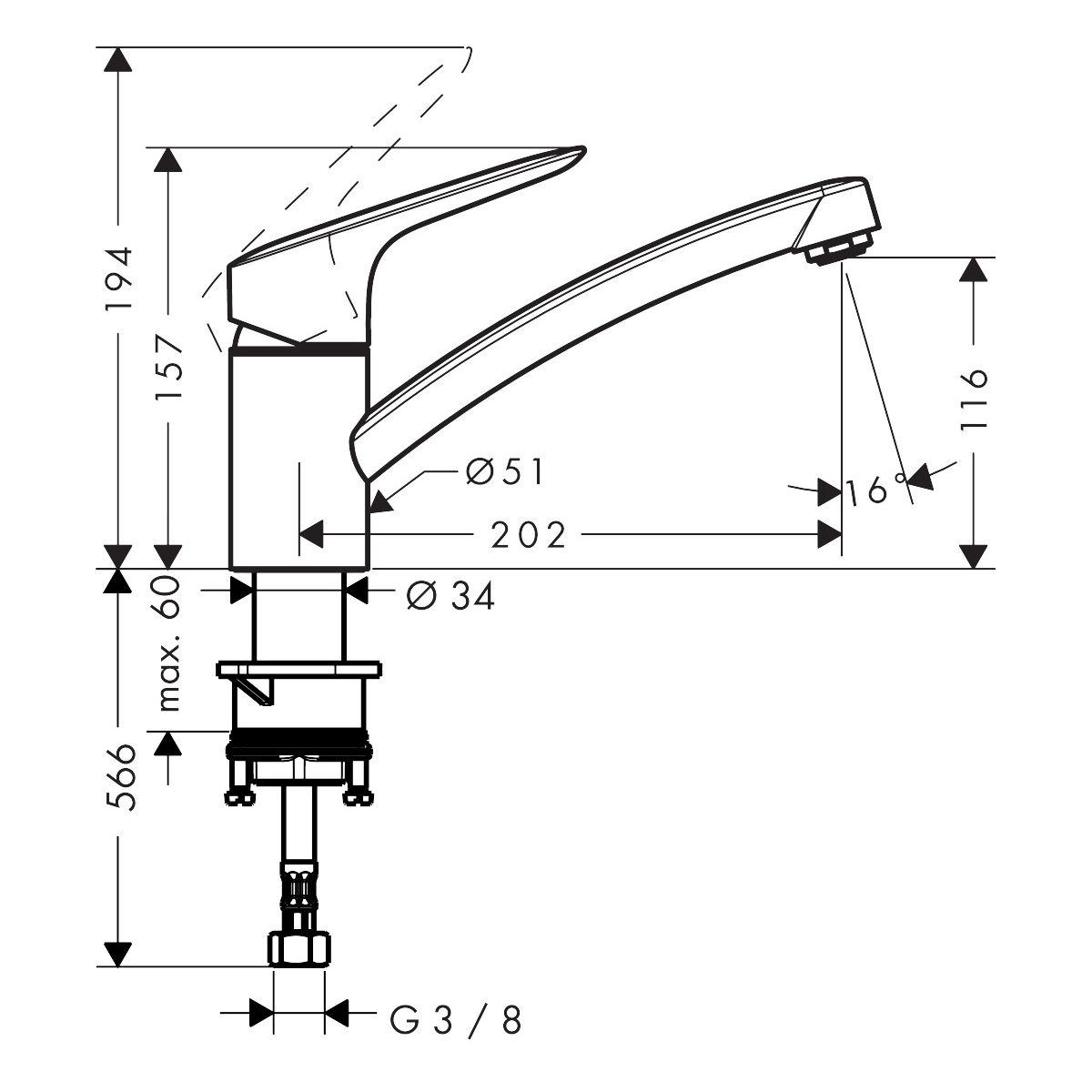 Köksblandare Hansgrohe Logis M31 120