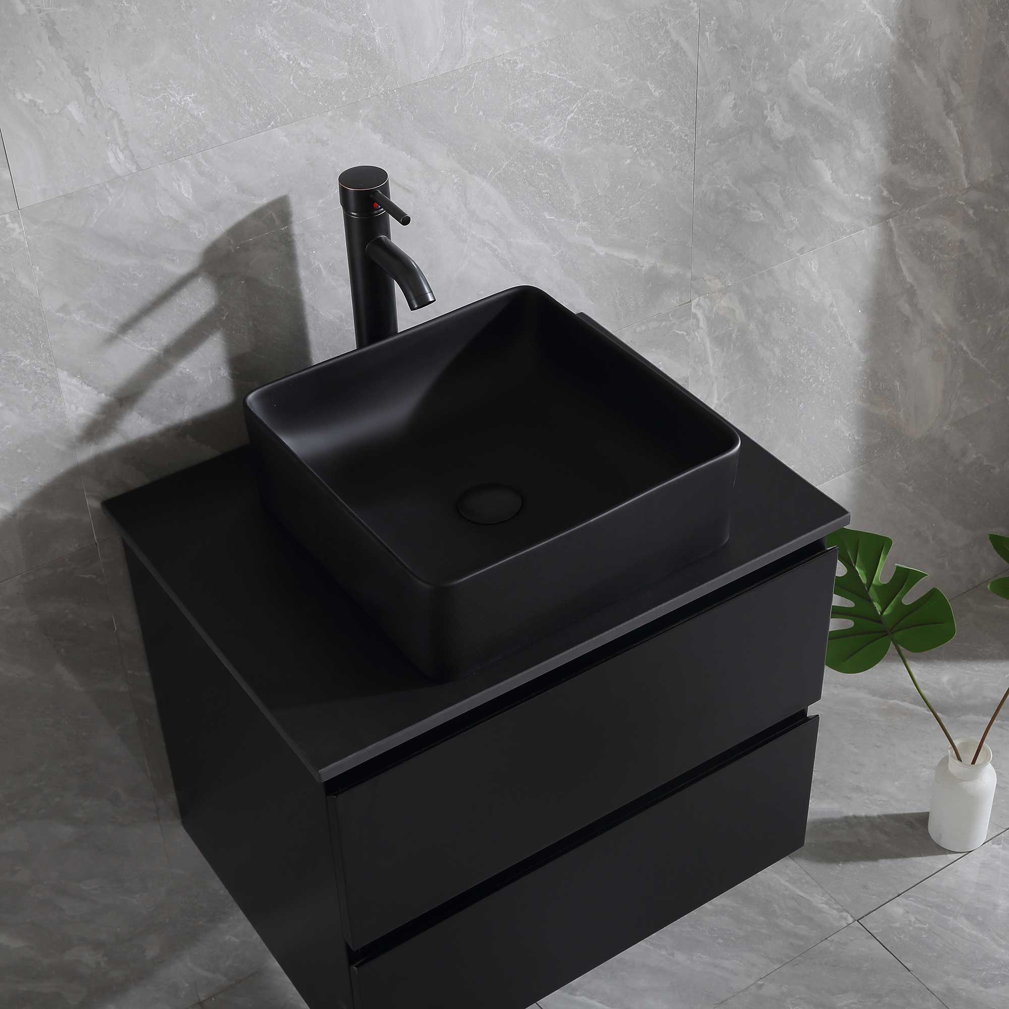 Tvättställsskåp Bathlife Extas Svart