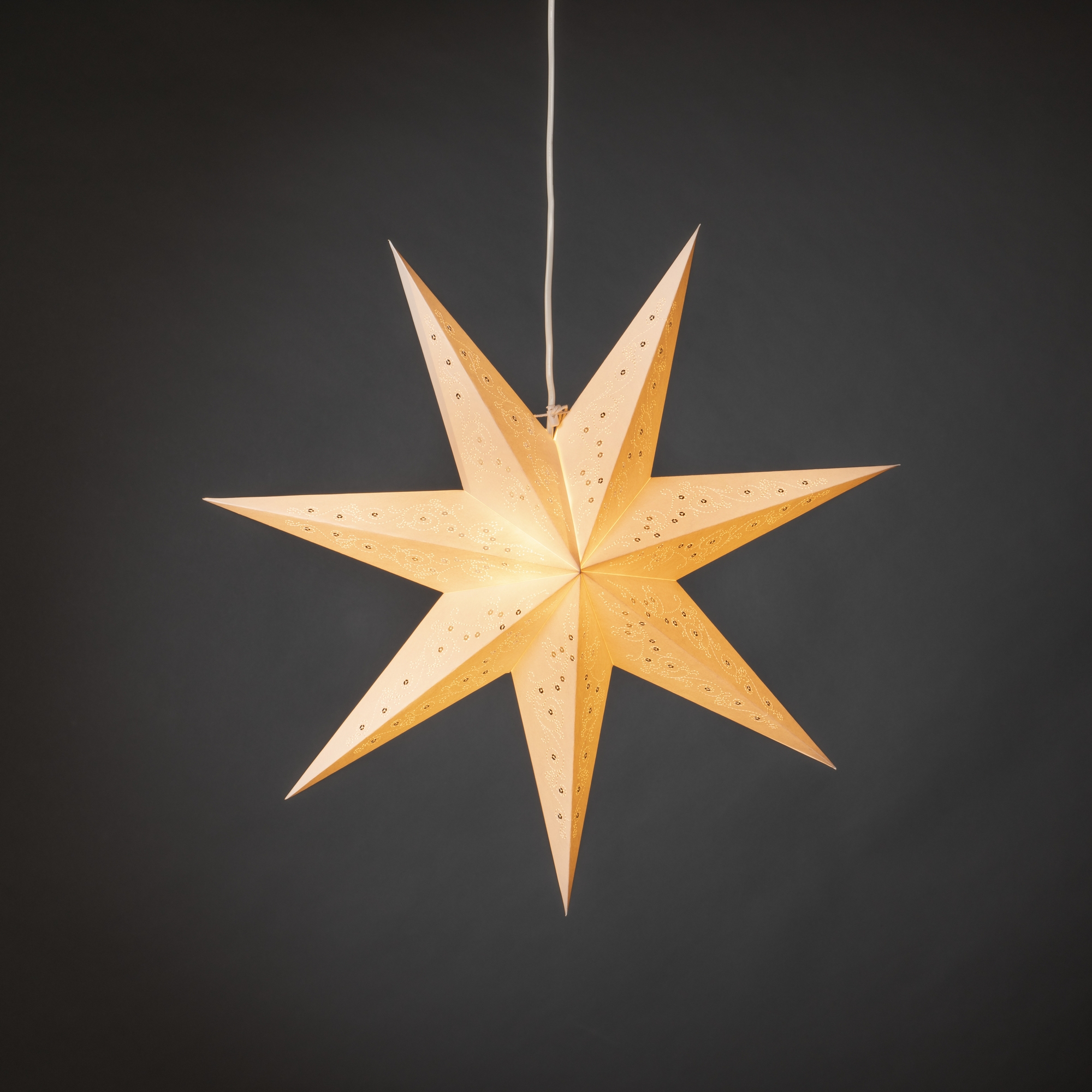 Adventsstjärna Gnosjö Konstsmide Vit Mönster 60 cm