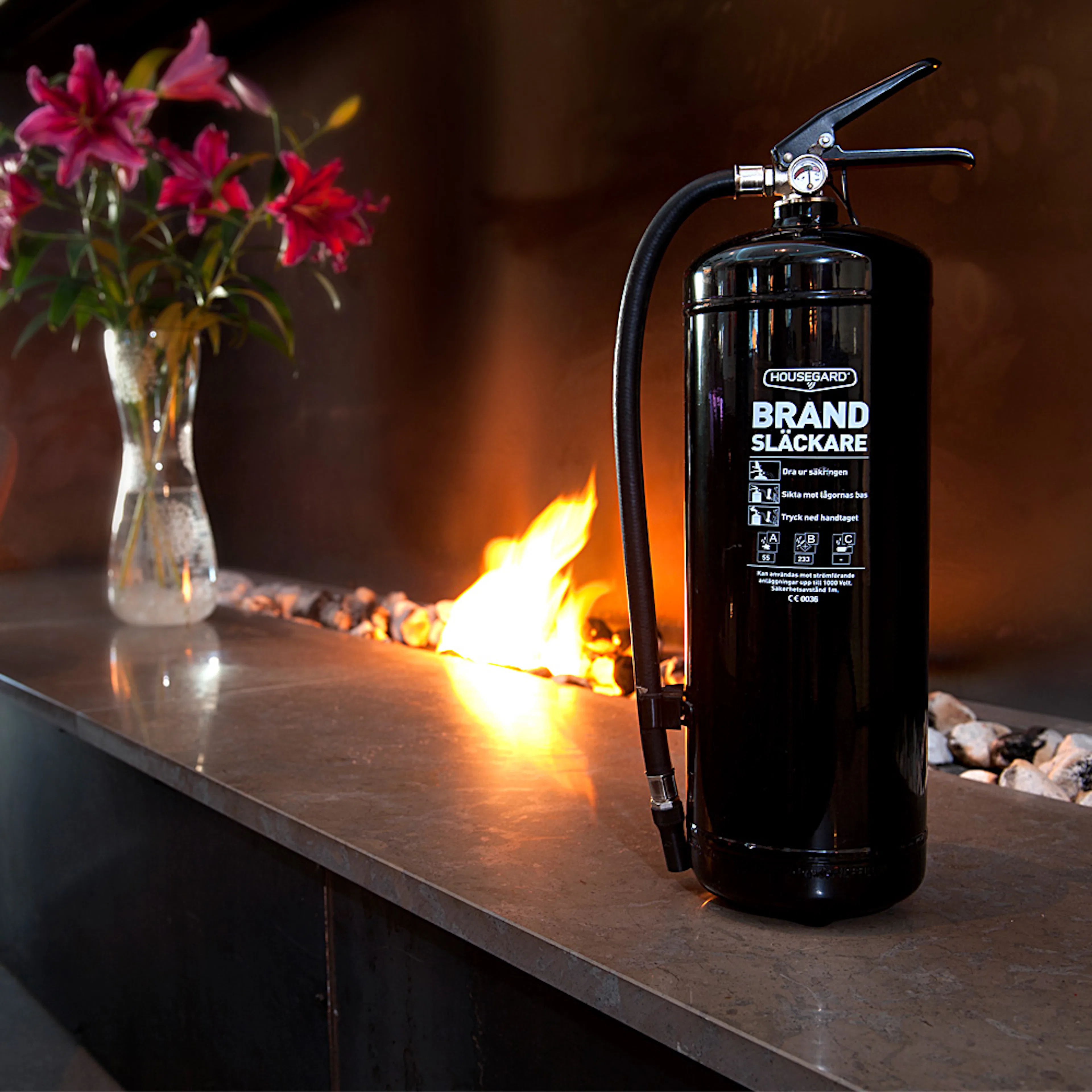 Brandskydd Housegard Stora Villapaketet Black Design