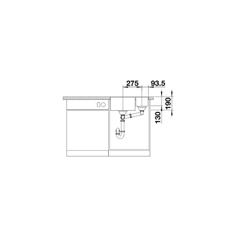 Diskho Blanco Subline 340/160 Silgranit Infino