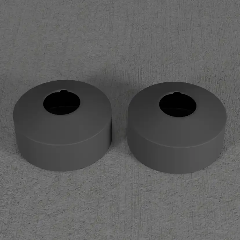 Täckbricka Scandtap Steel Pleasure Cover 33 mm á 2 st