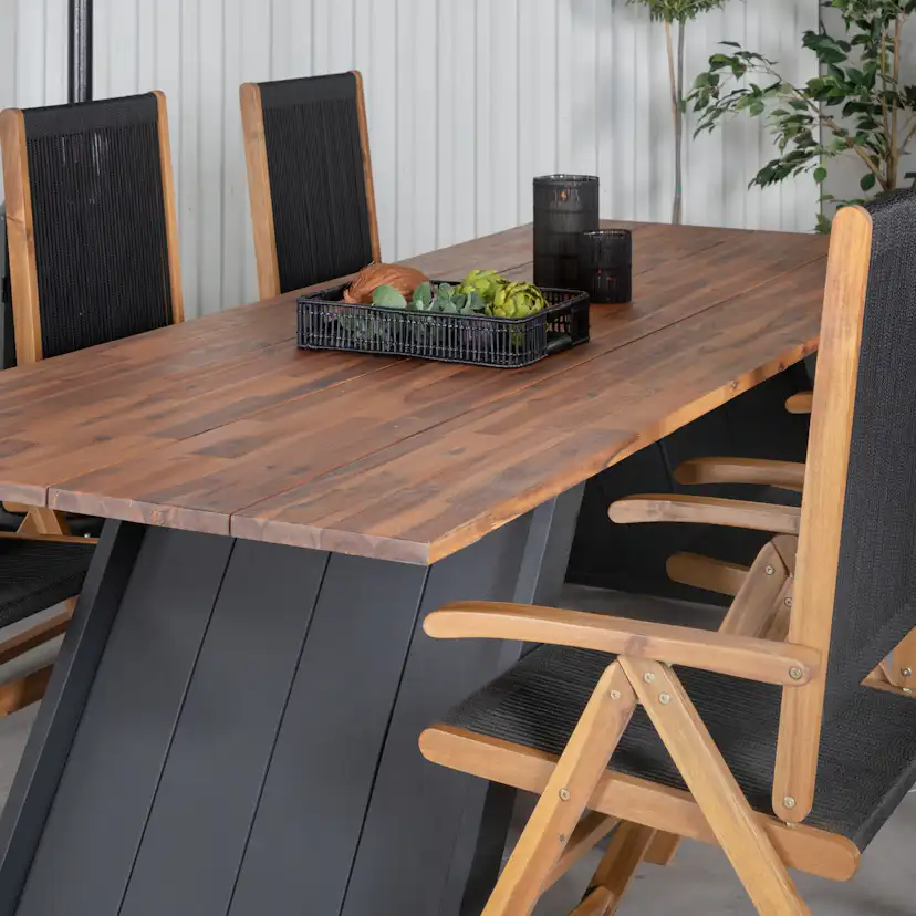 Matgrupp Venture Home Doni med 6 Jimbo Vikbara Matstolar