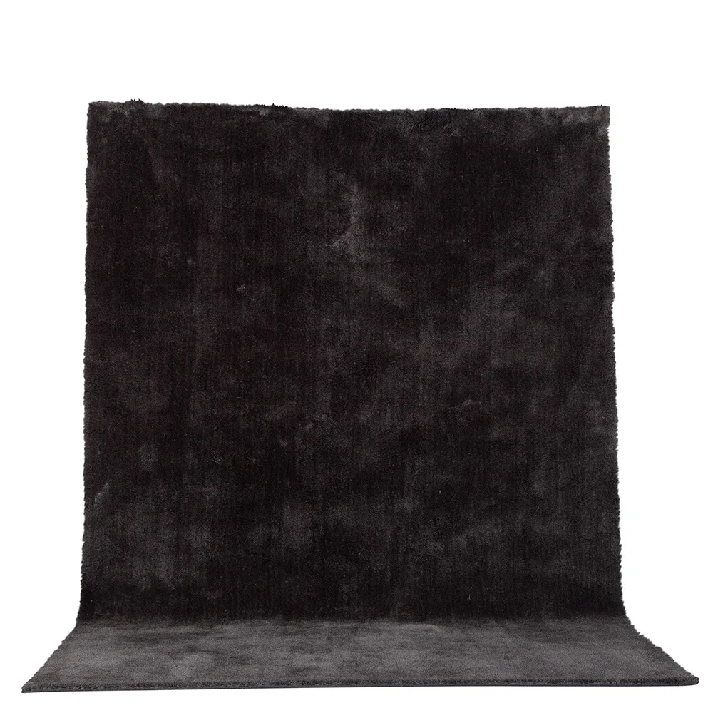 Undra Viscose Carpet 250x350 Dark Grey Grå, Mått: 350x250 cm