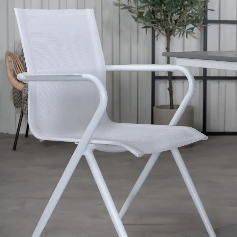 Matgrupp Venture Home Lova 160 Vit med 6 Aspen Matstolar