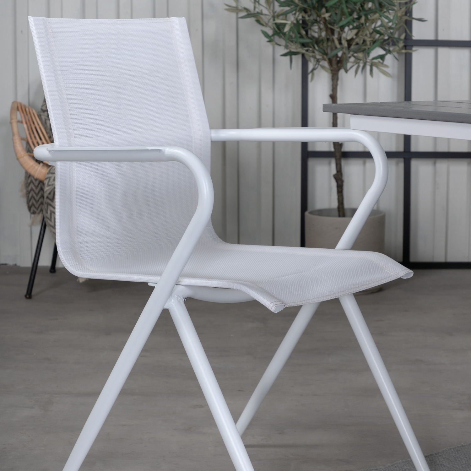 Matgrupp Venture Home Lova 160 Vit med 6 Aspen Matstolar