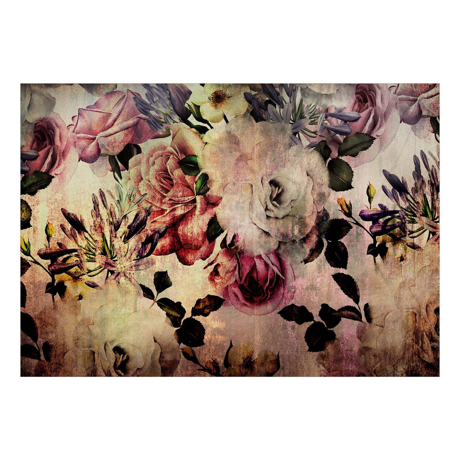 Fototapet Arkiio Självhäftande Nostalgia Flowers