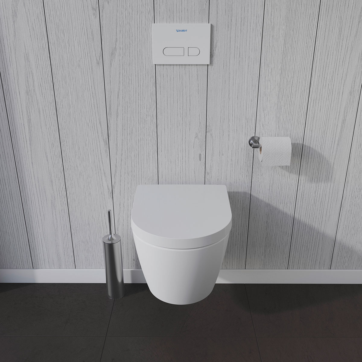 Vägghängd Toalettstol Duravit ME by Starck Rimless 253009 utan Toalettsits