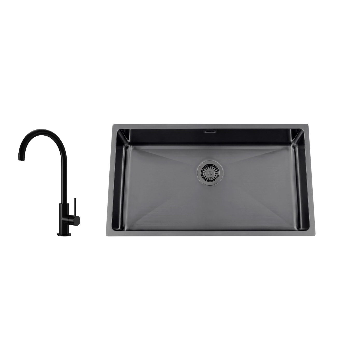 Disklåda Nordic Tech Titan 730 X med Köksblandare Steel Equip Shadow