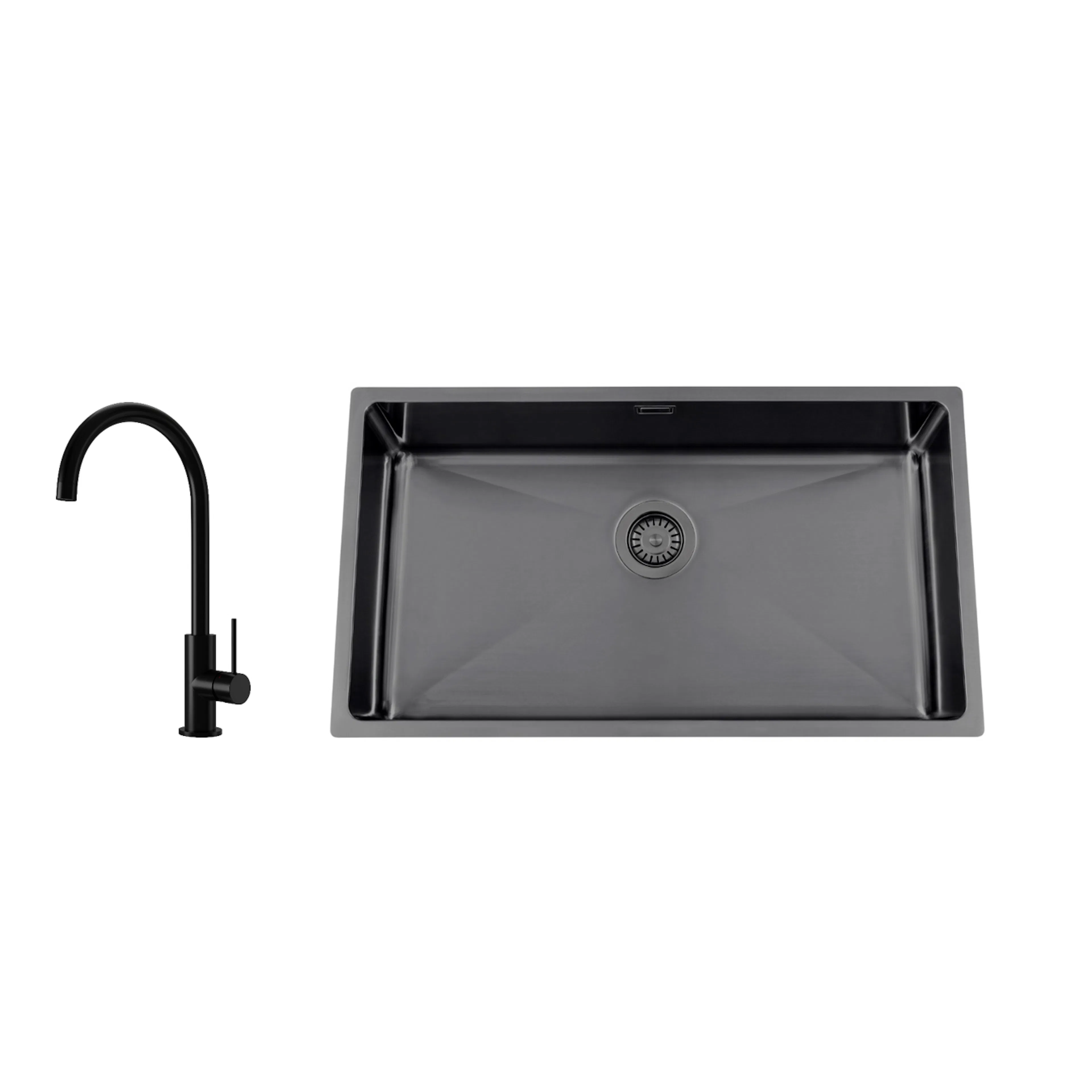 Disklåda Nordic Tech Titan 730 X med Köksblandare Steel Equip Shadow