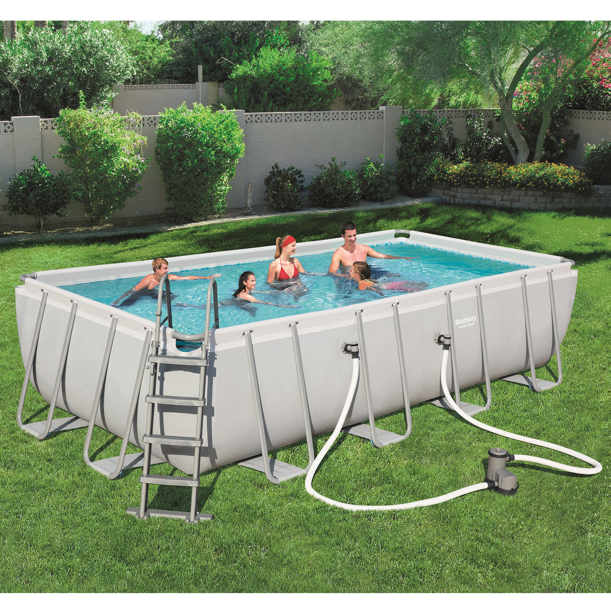 Poolpaket Bestway Power Steel 5,5 x 2,7 m Rektangulär